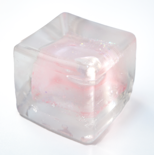Embedded  Pink Ice Cube Squishy